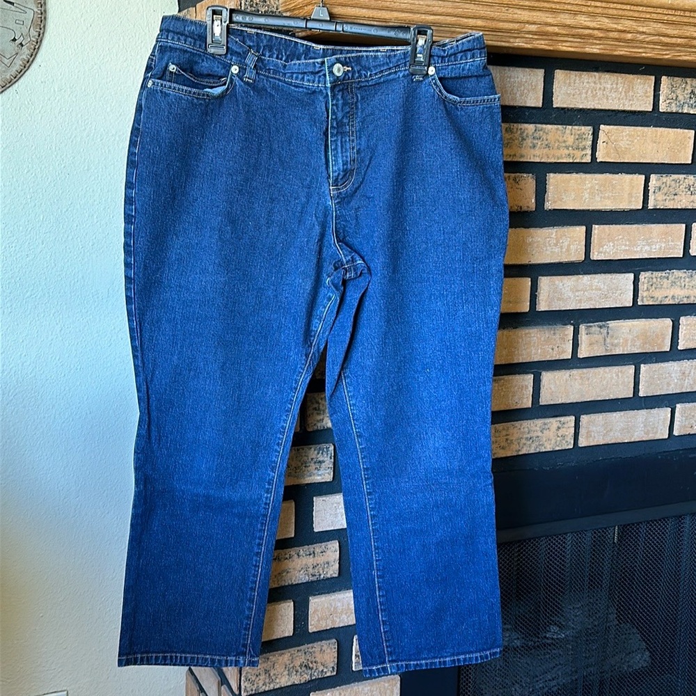 Lands' End Zipper Front Blue Jeans - CPLSI81